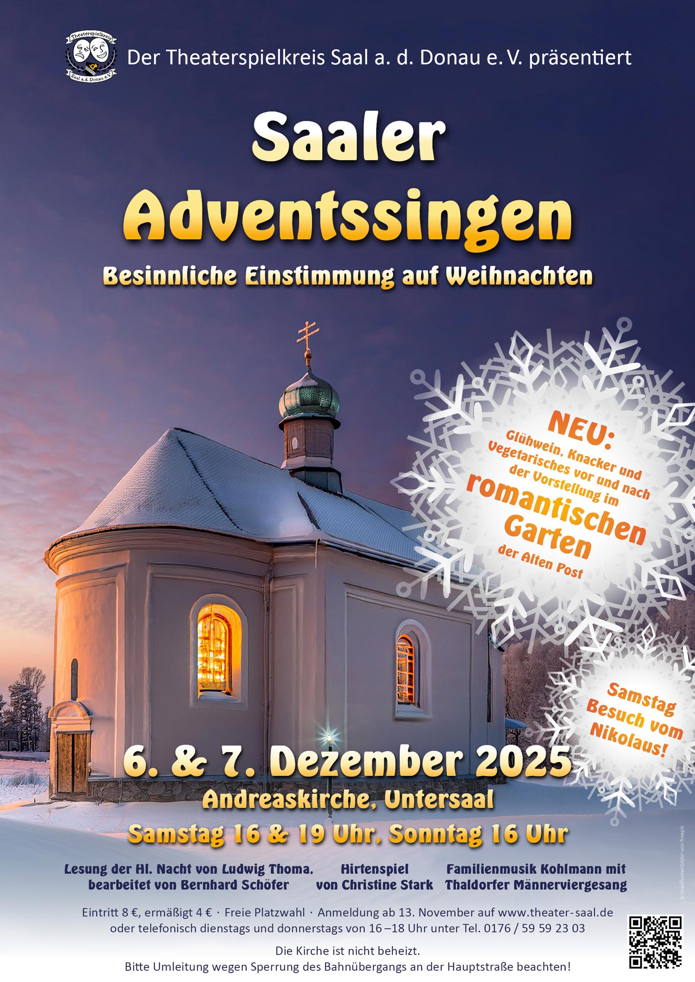 Plakat zum ‚Adventssingen 2025‘